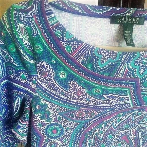 Gorgeous Ralph Lauren Tee/Top Size Large - Picture 2 of 3